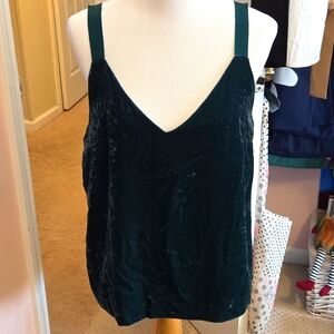 JCrew crushed velvet tank top size L